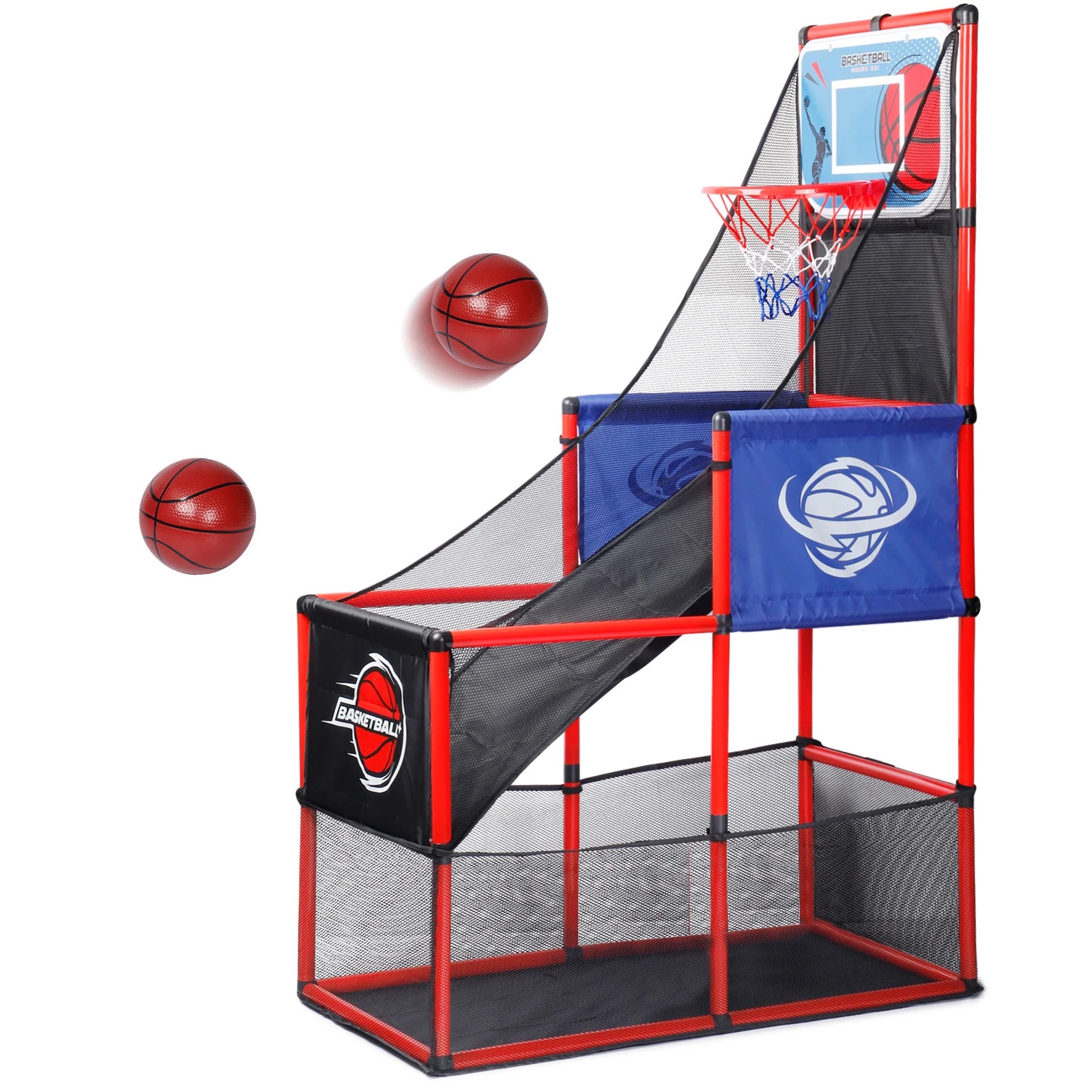 Arcade Basketball Game Set with Balls and Hoop,For Boys&Girls,Indoor Outdoor Toy,Ideal for Competition,Halloween/Christmas gifts