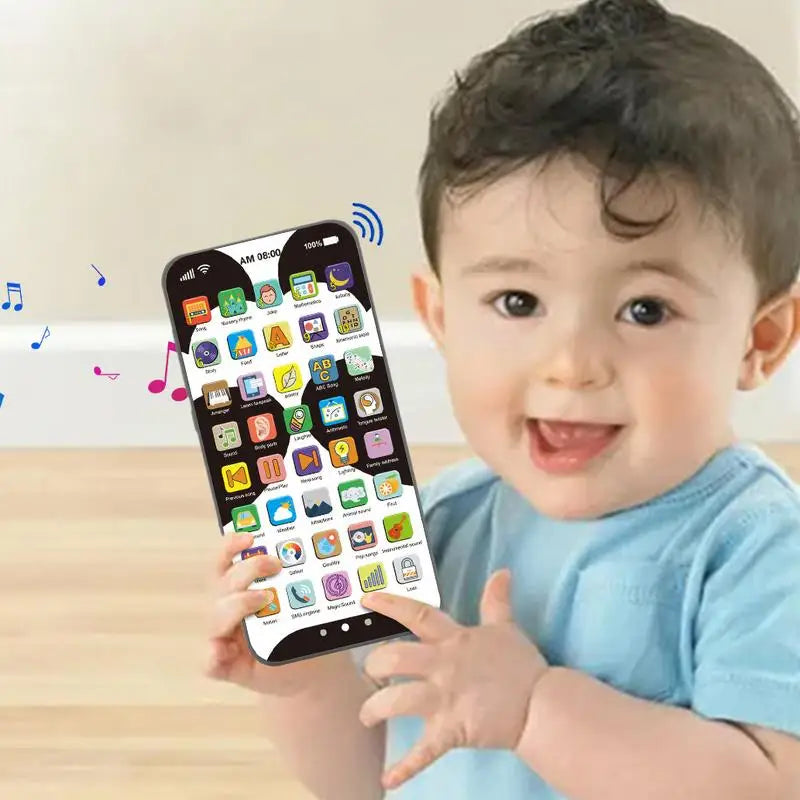 Kids Toy Smartphone Early Mobile Phone With Light Touch Screen Phone Rechargeable 10000 Functions Educational Content For Boys