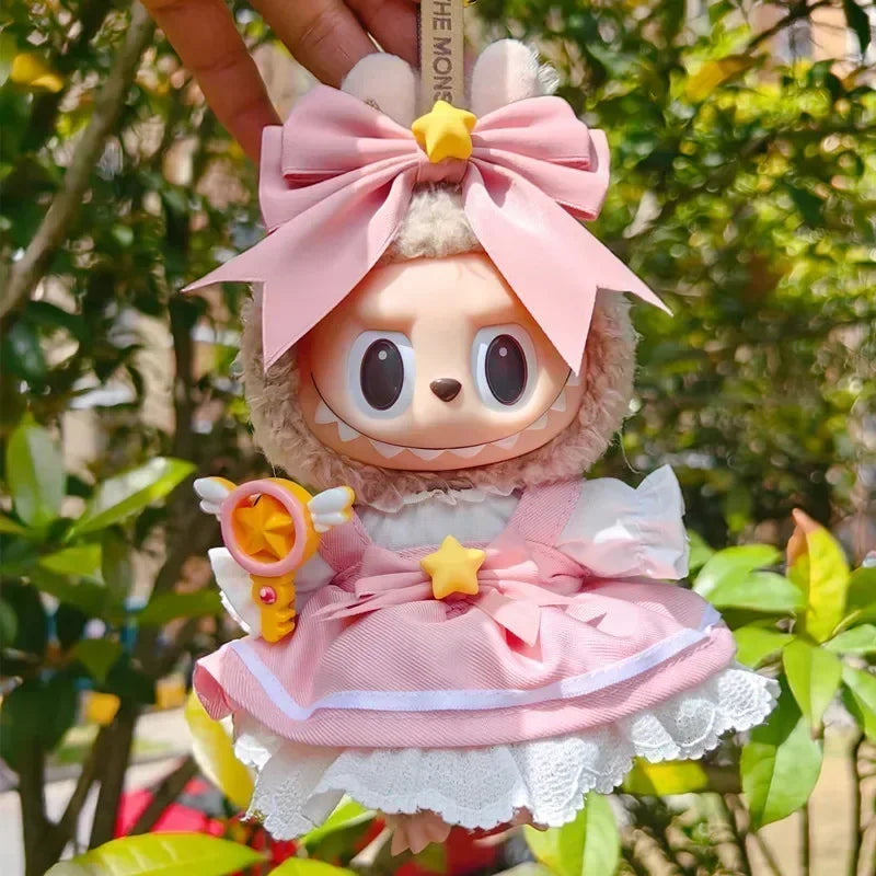 17cm Monster Labubu Dolls Only Clothes Fashion Little Clothes Hoodies Doll Toy Clothe Match Hoodie Lovely Accessories Gift Toy
