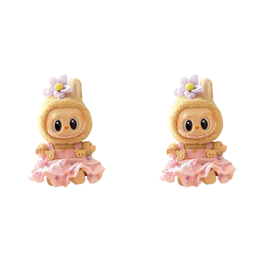 Mini Labubu Clothes Plush Doll Clothes Kawaii Doll Clothes Plush Doll Changing Clothes Dolll Clothes Suit Dolls Accessories Gift
