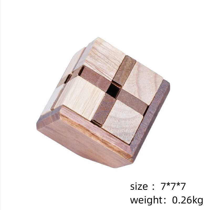 Adult Wooden Classical Puzzle Toy Kong Ming Lock Series Daquan Thinking Brain Game Digital Puzzle Luban Lock Children's Puzzle