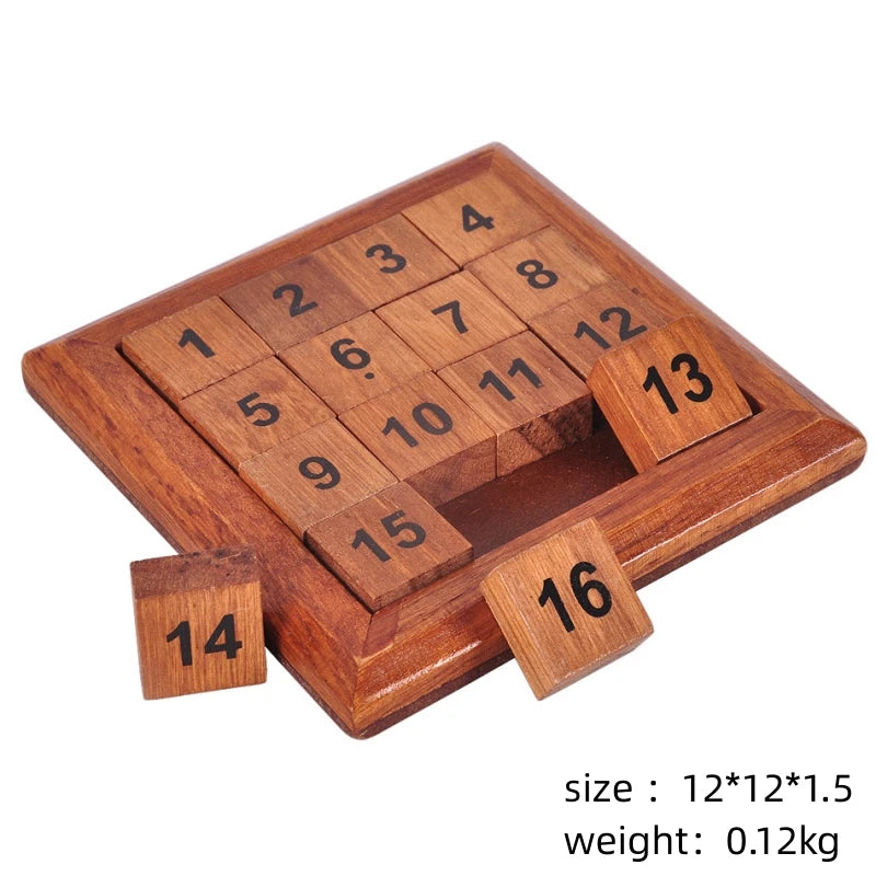 Adult Wooden Classical Puzzle Toy Kong Ming Lock Series Daquan Thinking Brain Game Digital Puzzle Luban Lock Children's Puzzle
