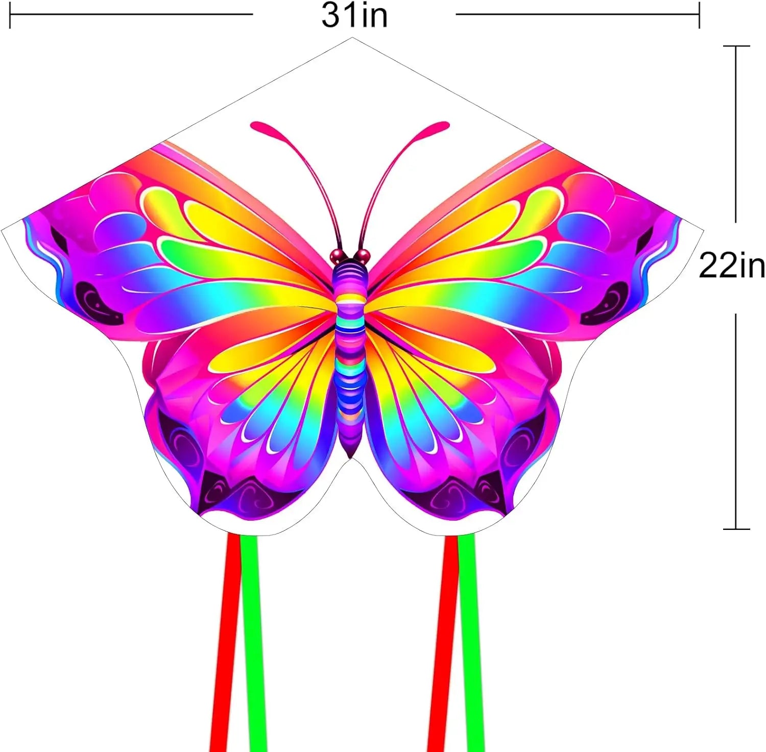 New Amazing Colorful 2Pcs/Set2 Butterfly Kite For Kids And Adults Good Flying With String And Handle