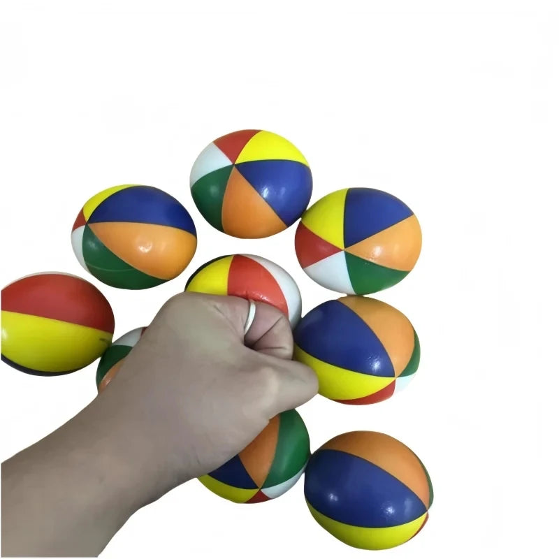 12Pcs PU Sponge Pressure Beach Soft Ball Compression Decompression Toy Children's PU Foam Soothing Toy Wrist Sports Prop Ball