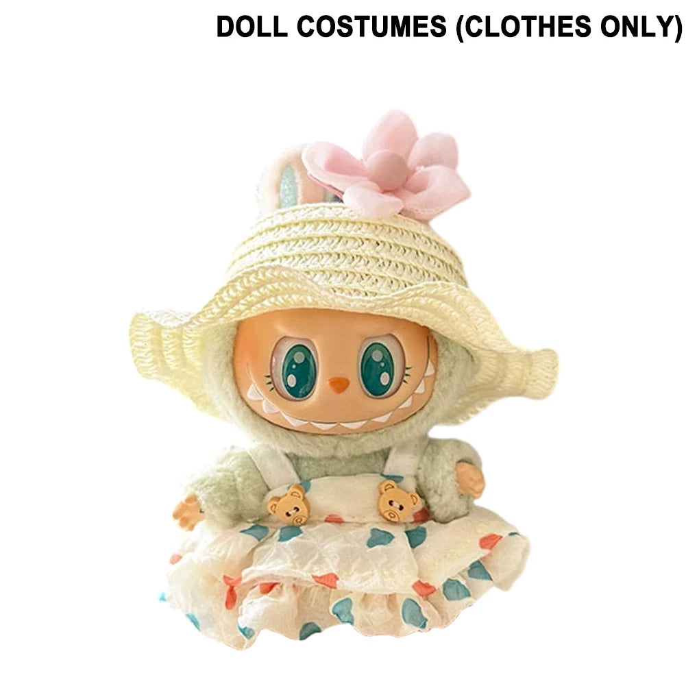 Labubu Plush Doll Clothes Plush Doll Changing Clothes Dolll Clothes Suit Cartoon Cute Clothes Dolls Accessories Christmas Gift