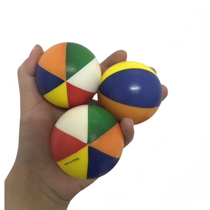12Pcs PU Sponge Pressure Beach Soft Ball Compression Decompression Toy Children's PU Foam Soothing Toy Wrist Sports Prop Ball