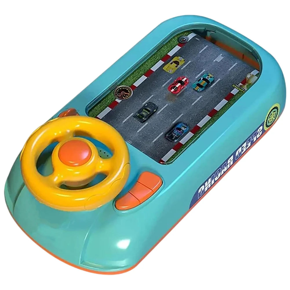 Driving Simulator with Music & Vehicle Sound Effects Interactive Simulation Driving Steering Wheel Toy Car Racing Adventure Game