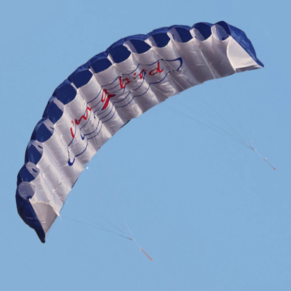 Dual Line Stunt Parafoil Parachute Professional Large 1.4m Flying Kites with 2 Handle for Beach Outdoor Fun for Adults Children