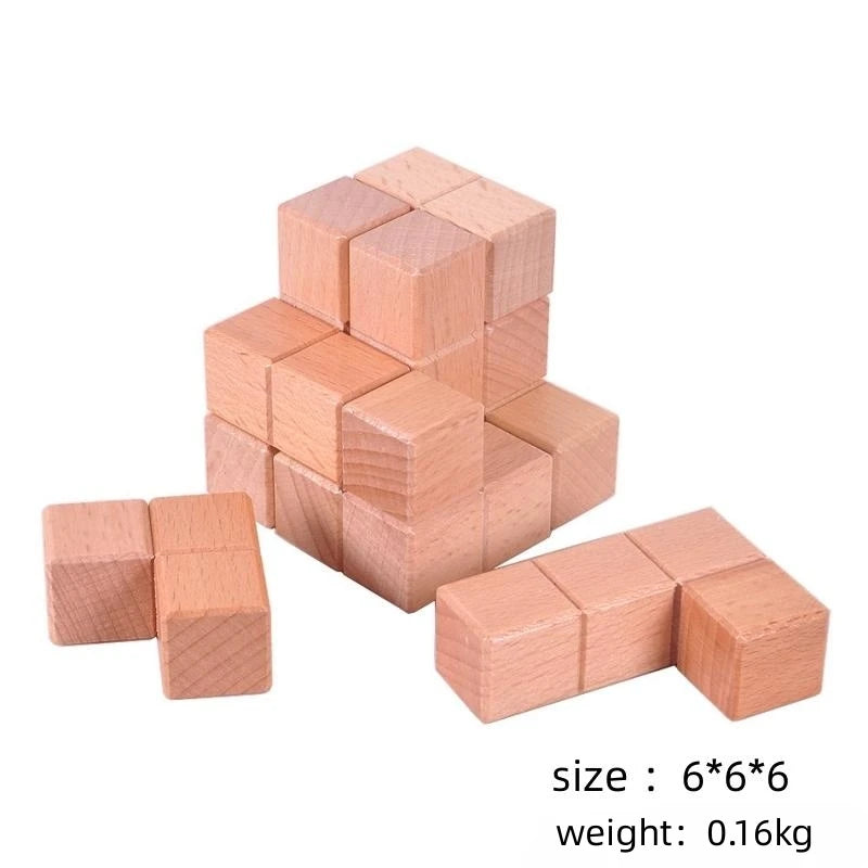 Adult Wooden Classical Puzzle Toy Kong Ming Lock Series Daquan Thinking Brain Game Digital Puzzle Luban Lock Children's Puzzle