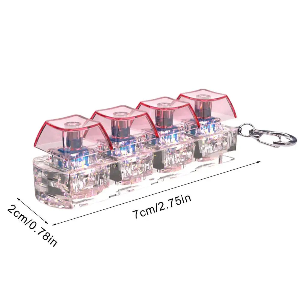 Keyboard Key Toy Party Stress Relief DIY Fidget Button Keycap Fidget Keychain Keyboard Keychain Toys Finger Keyboard Caps Toy