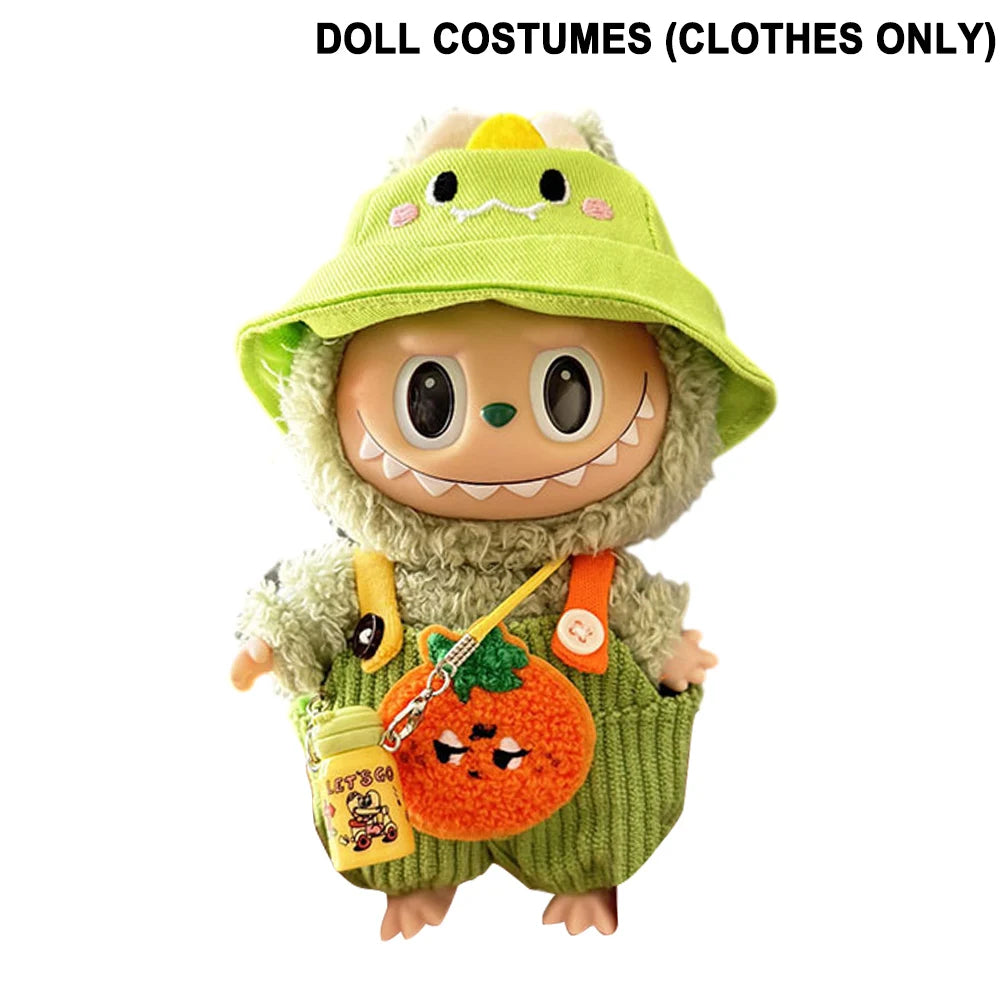 Labubu Plush Doll Clothes Plush Doll Changing Clothes Dolll Clothes Suit Cartoon Cute Clothes Dolls Accessories Christmas Gift