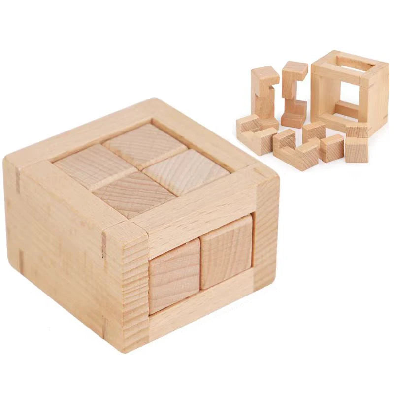 Breakout Puzzle Wood Boxes Difficult 3D Unlock Brain Teasers Adults Kids IQ Challenge Luban Lock Educational Intellectual Toys