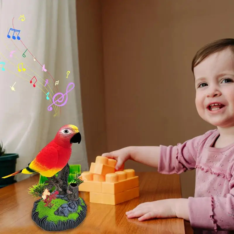 Talking Bird Toy Vocal Robot Birds Toy Electronic Parrot Sensor Realistic Toy For Boys Girls Kid Adults For Home Kids Room Desk