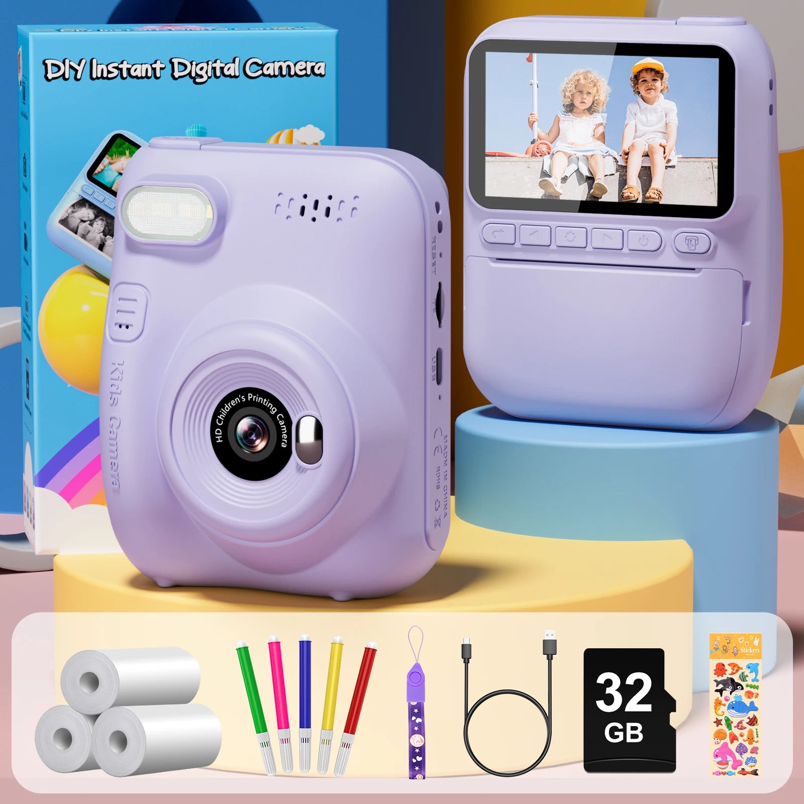Gofunly Kids Instant Print Camera 3.0