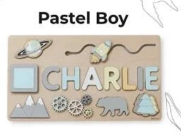Montessori Busy Board,Personalized Puzzle,Sensory Activity, Wooden Toys, Baby Boys Girls Gift ,First Easter Unique Birthday Gift