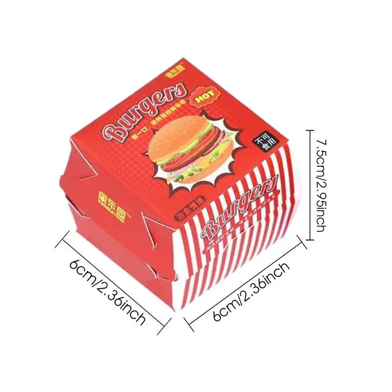 Burger Squish Tearable 3D Squishys Hamburger Toys Burger Stress Ball Silicone Stress Relief Squeeze Ball