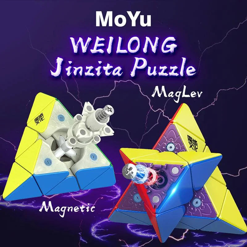 [JudyCube] MOYU Weilong Pyraminx Maglev Magnetic Magic Speed Cube Puzzle Toys Weilong Maglev Pyramid Children's Gifts