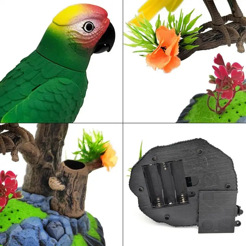 Talking Bird Toy Vocal Robot Birds Toy Electronic Parrot Sensor Realistic Toy For Boys Girls Kid Adults For Home Kids Room Desk