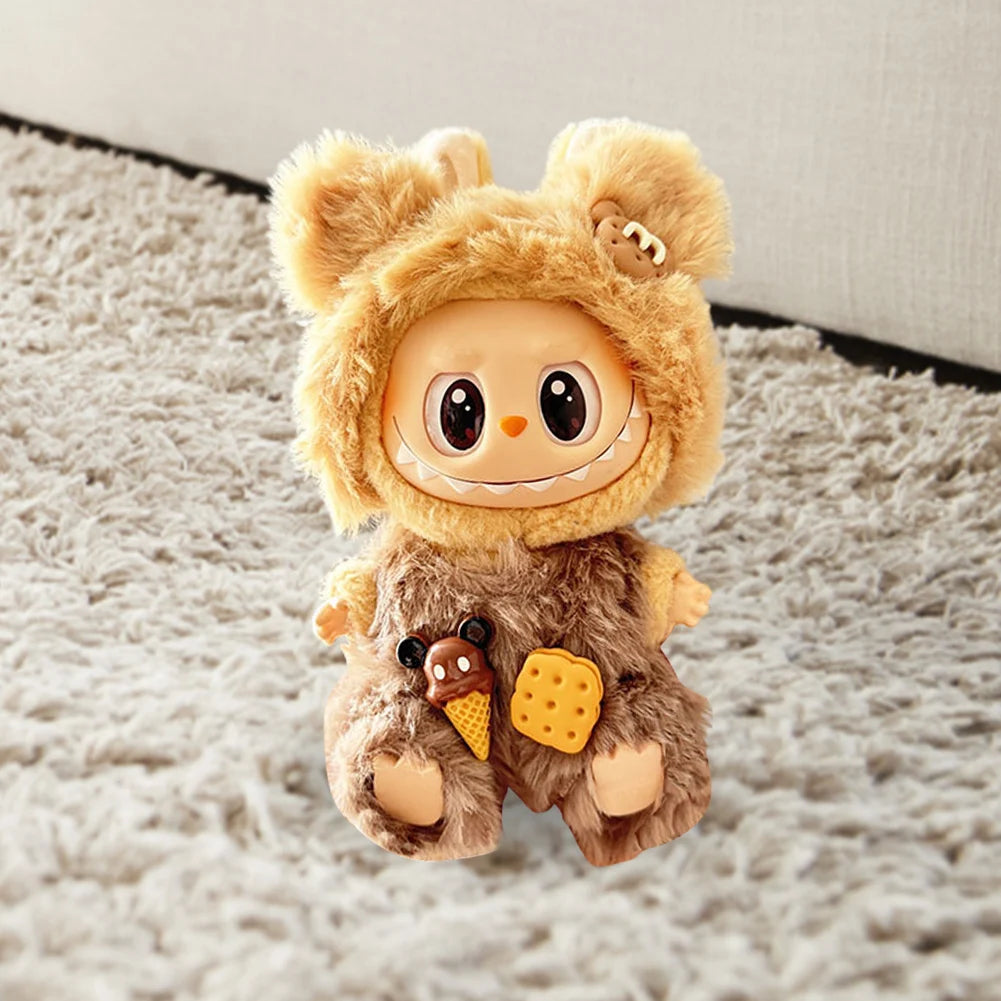 Mini Labubu Clothes Plush Doll Clothes Kawaii Doll Clothes Plush Doll Changing Clothes Dolll Clothes Suit Dolls Accessories Gift