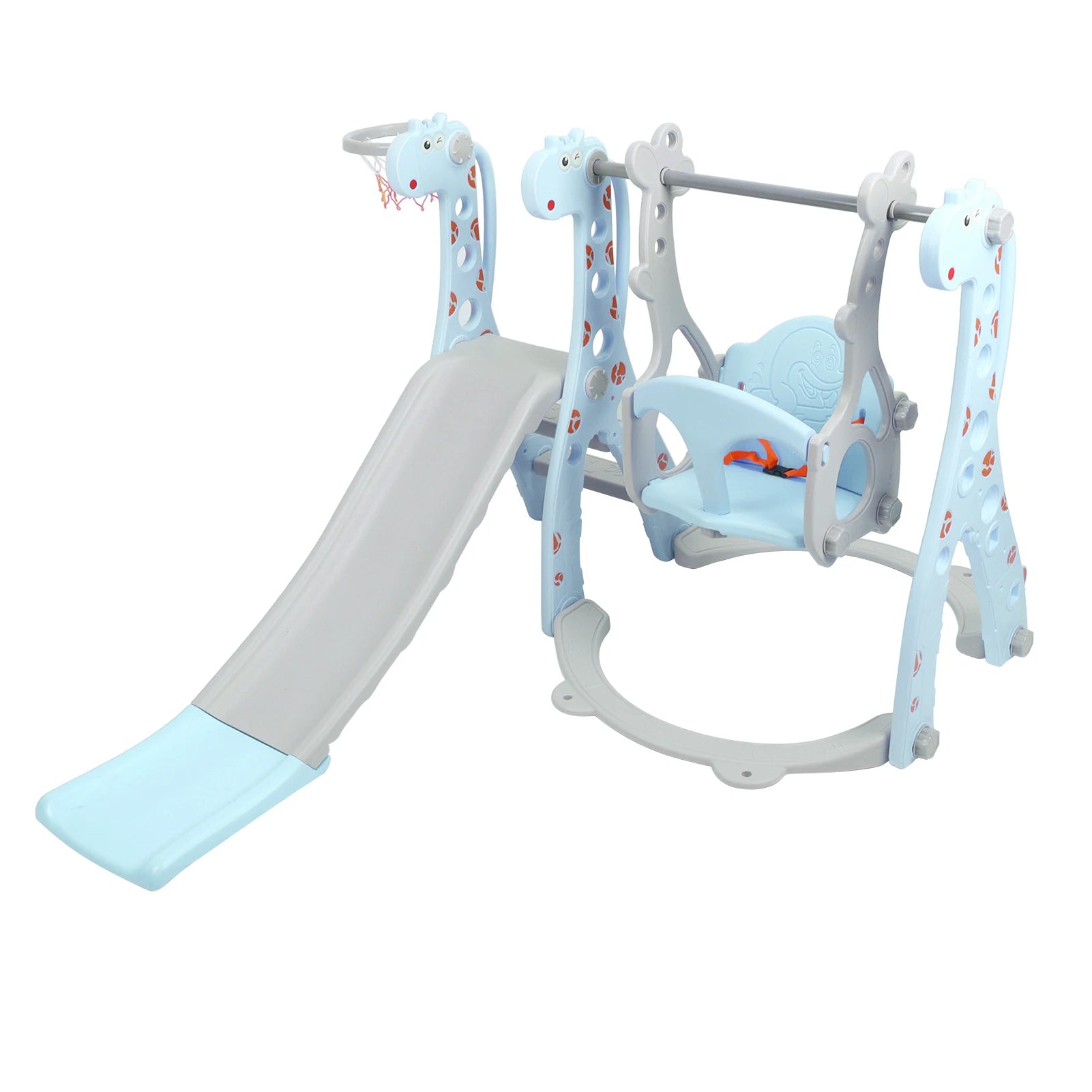 Toddler Climber Swing Set with Basketball Hoop Outdoor Indoor Children Play Slide Set Children Play Slide Set Climber Swing Set