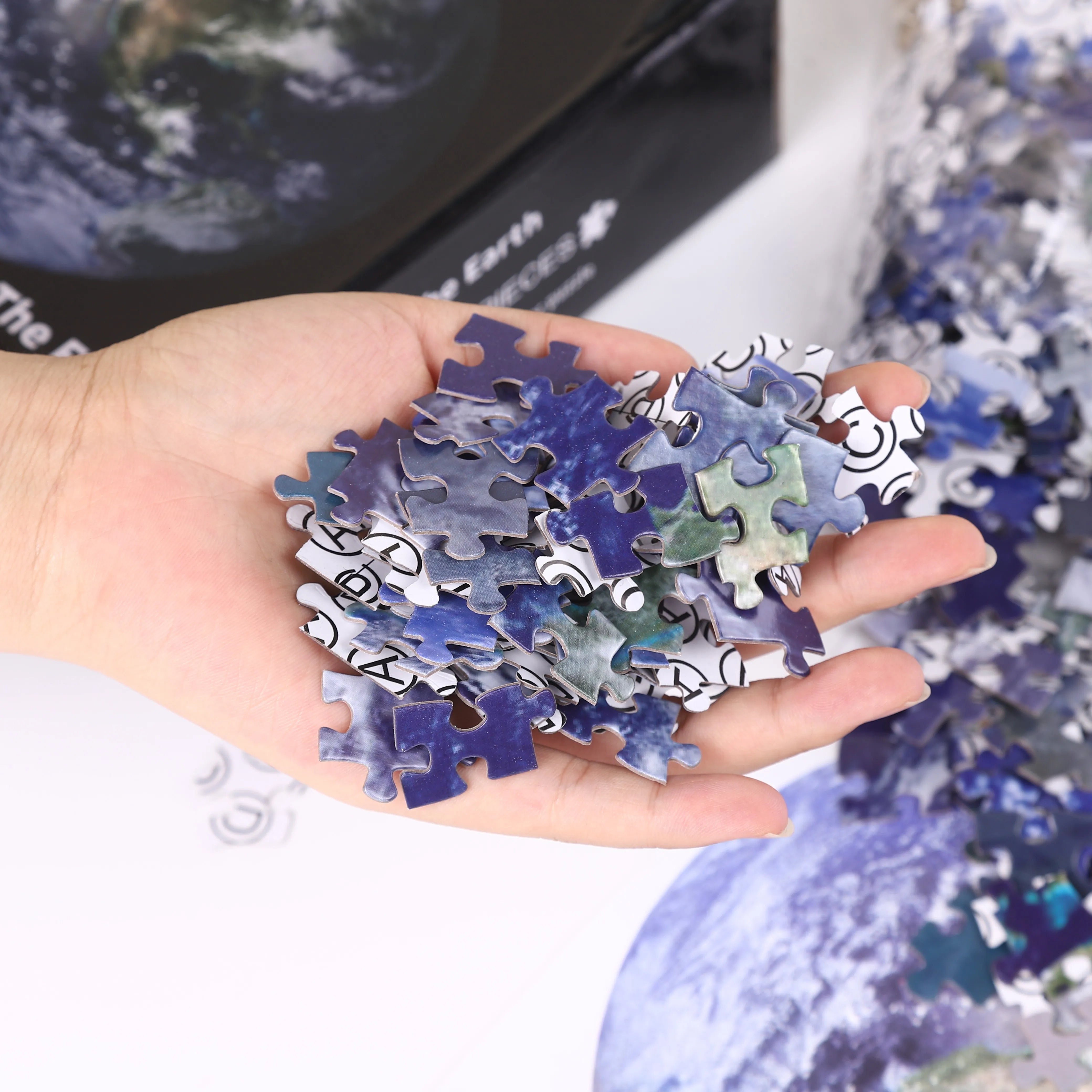 Adult Round Puzzle 1000 Pieces the Earth Challenge Games Learning Educational Puzzle Toys Moon Puzzle Space Flat Puzzle