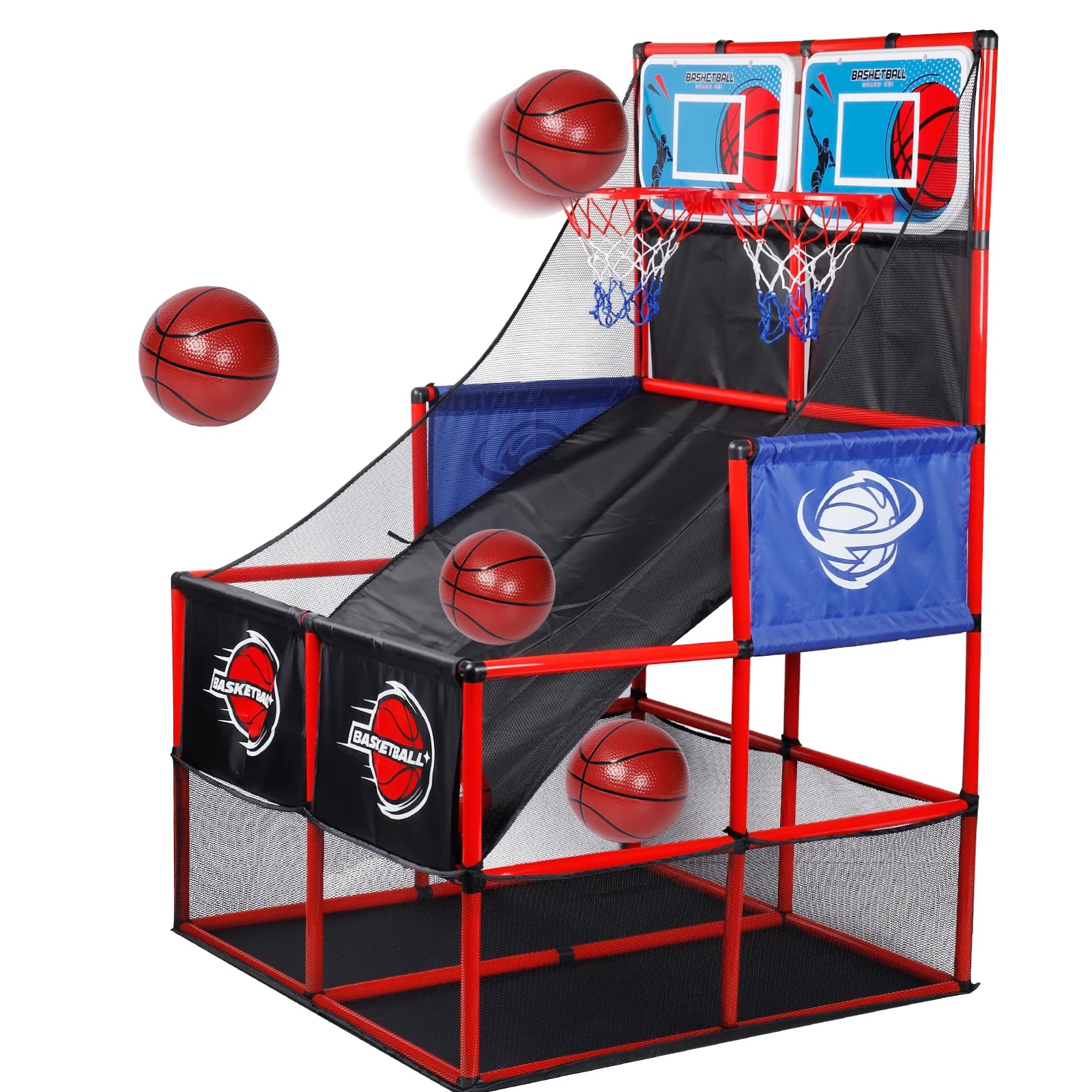 Arcade Basketball Game Set with Balls and Hoop,For Boys&Girls,Indoor Outdoor Toy,Ideal for Competition,Halloween/Christmas gifts