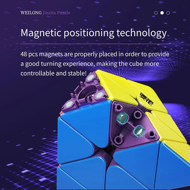[JudyCube] MOYU Weilong Pyraminx Maglev Magnetic Magic Speed Cube Puzzle Toys Weilong Maglev Pyramid Children's Gifts