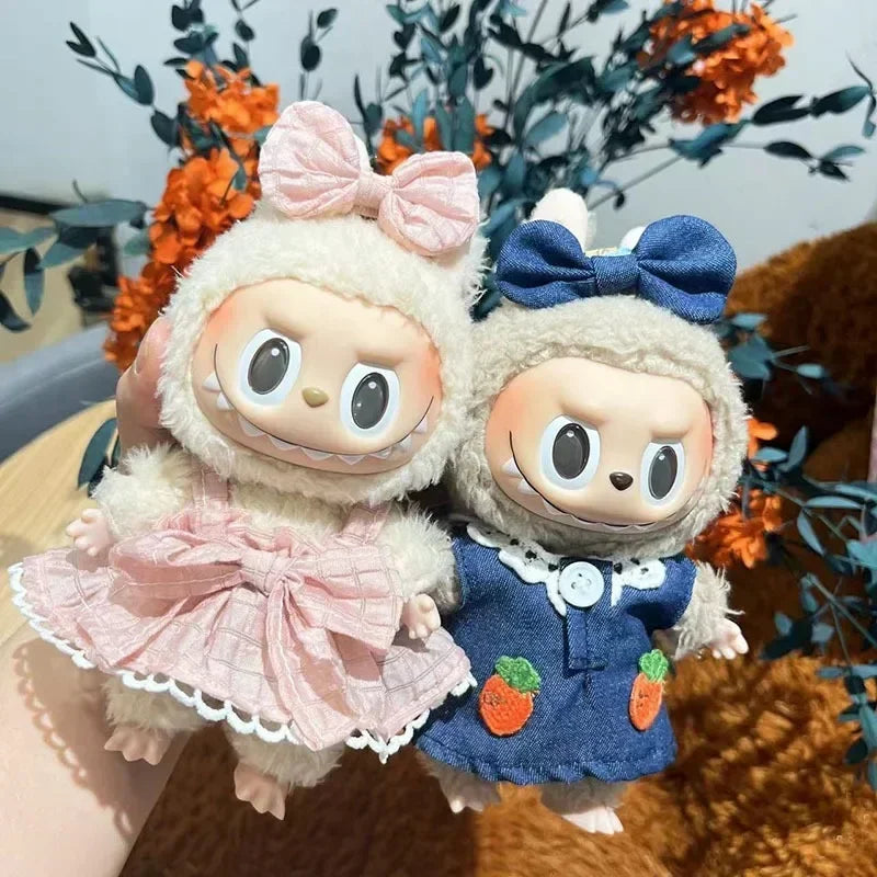 17cm Monster Labubu Dolls Only Clothes Fashion Little Clothes Hoodies Doll Toy Clothe Match Hoodie Lovely Accessories Gift Toy