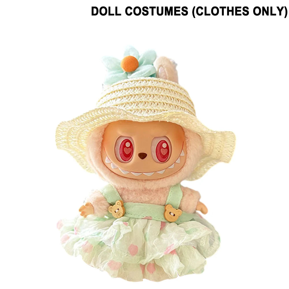 Labubu Plush Doll Clothes Plush Doll Changing Clothes Dolll Clothes Suit Cartoon Cute Clothes Dolls Accessories Christmas Gift