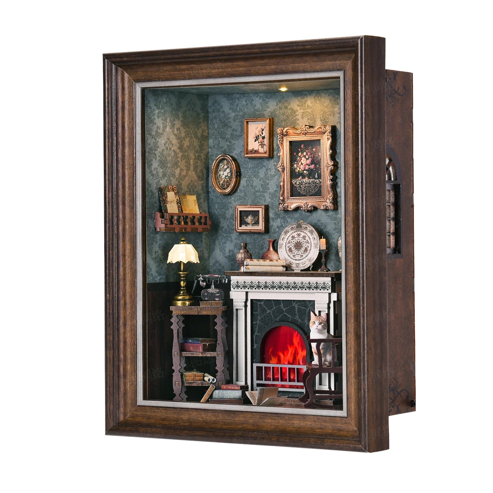 Book Nook Kit Tailor's Shop DIY 3D Wooden Puzzle Dollhouse Photo frame ornament Model Bookend Building Home Decoration