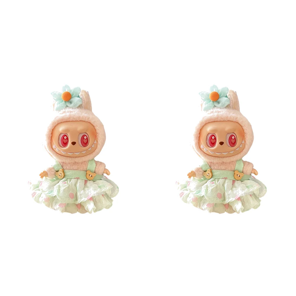 Mini Labubu Clothes Plush Doll Clothes Kawaii Doll Clothes Plush Doll Changing Clothes Dolll Clothes Suit Dolls Accessories Gift