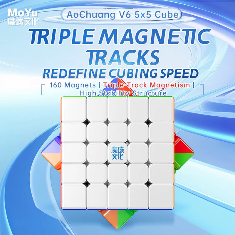 [Picube] MoYu AoChuang V6 5x5x5 Cubo Magnetic Magic AoChuang Puzzle Cube 5x5 Magico WRM Cube 5x5x5 Speed Cube