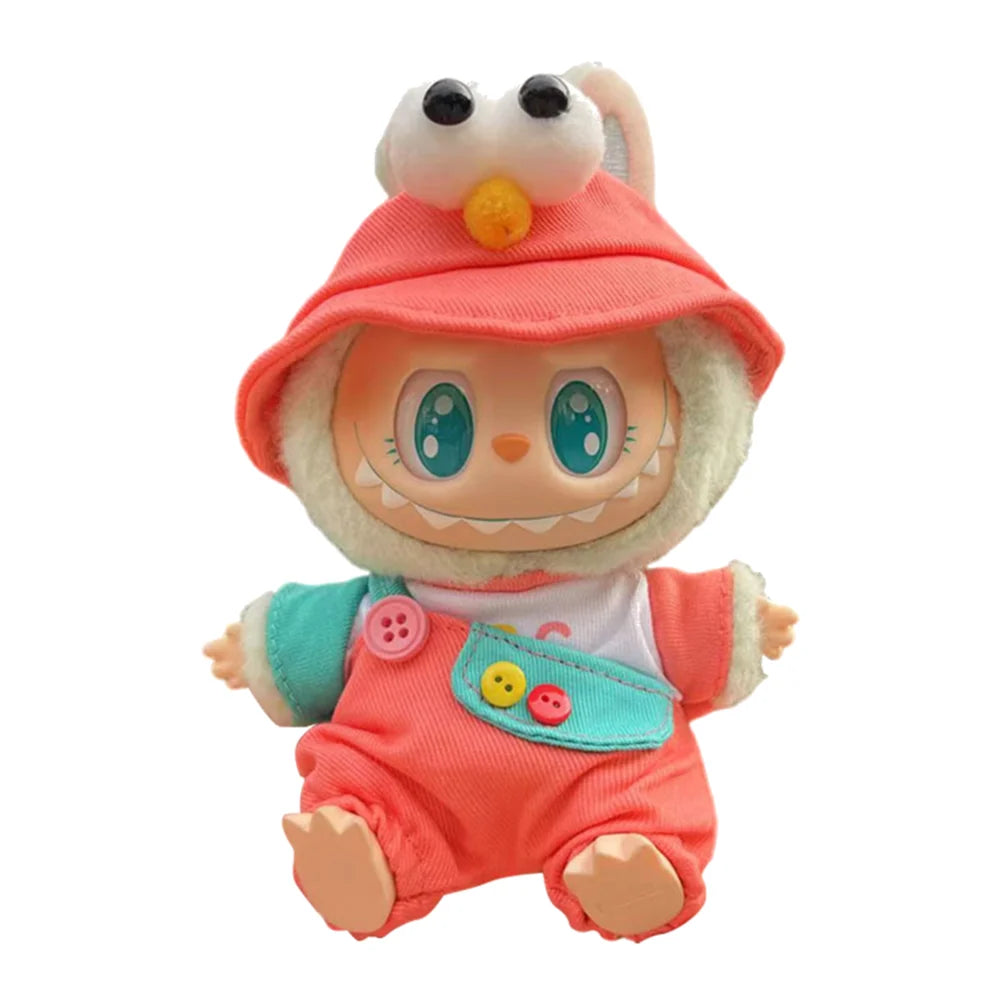 Mini Labubu Clothes Plush Doll Clothes Kawaii Doll Clothes Plush Doll Changing Clothes Dolll Clothes Suit Dolls Accessories Gift