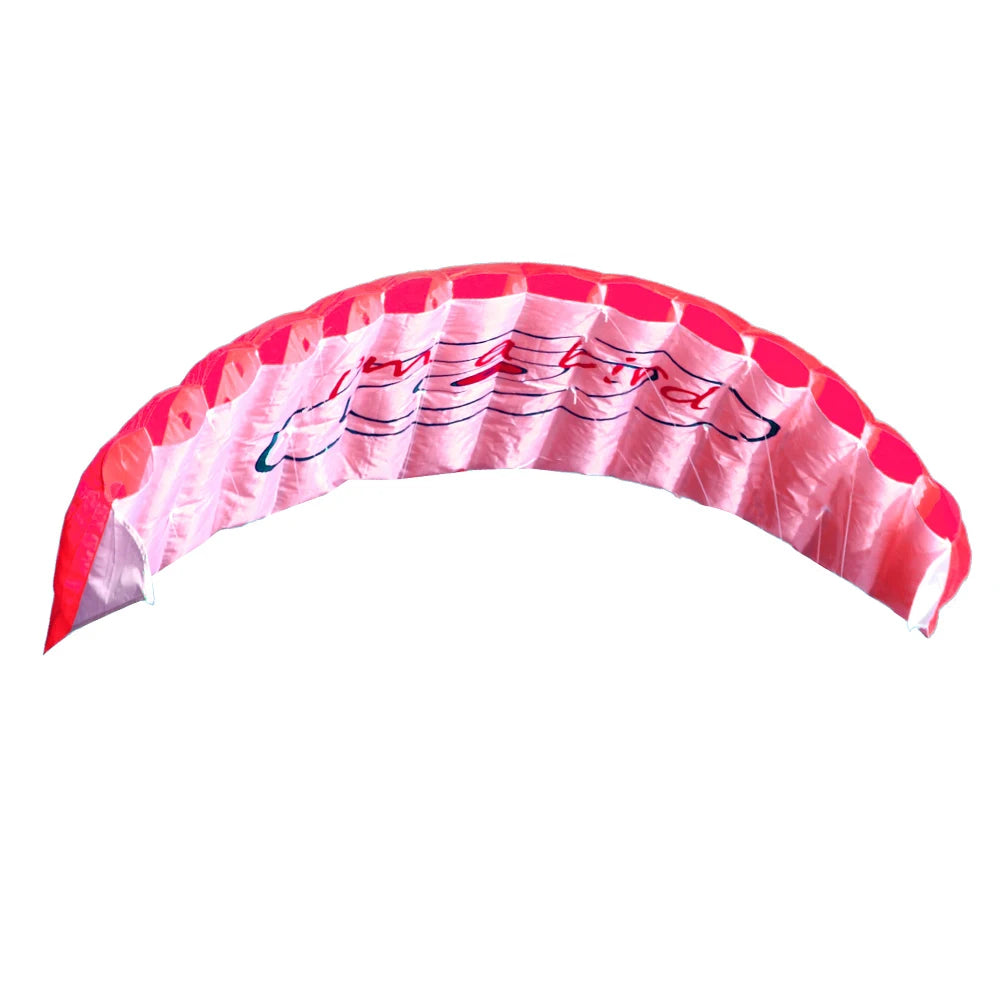 Dual Line Stunt Parafoil Parachute Professional Large 1.4m Flying Kites with 2 Handle for Beach Outdoor Fun for Adults Children