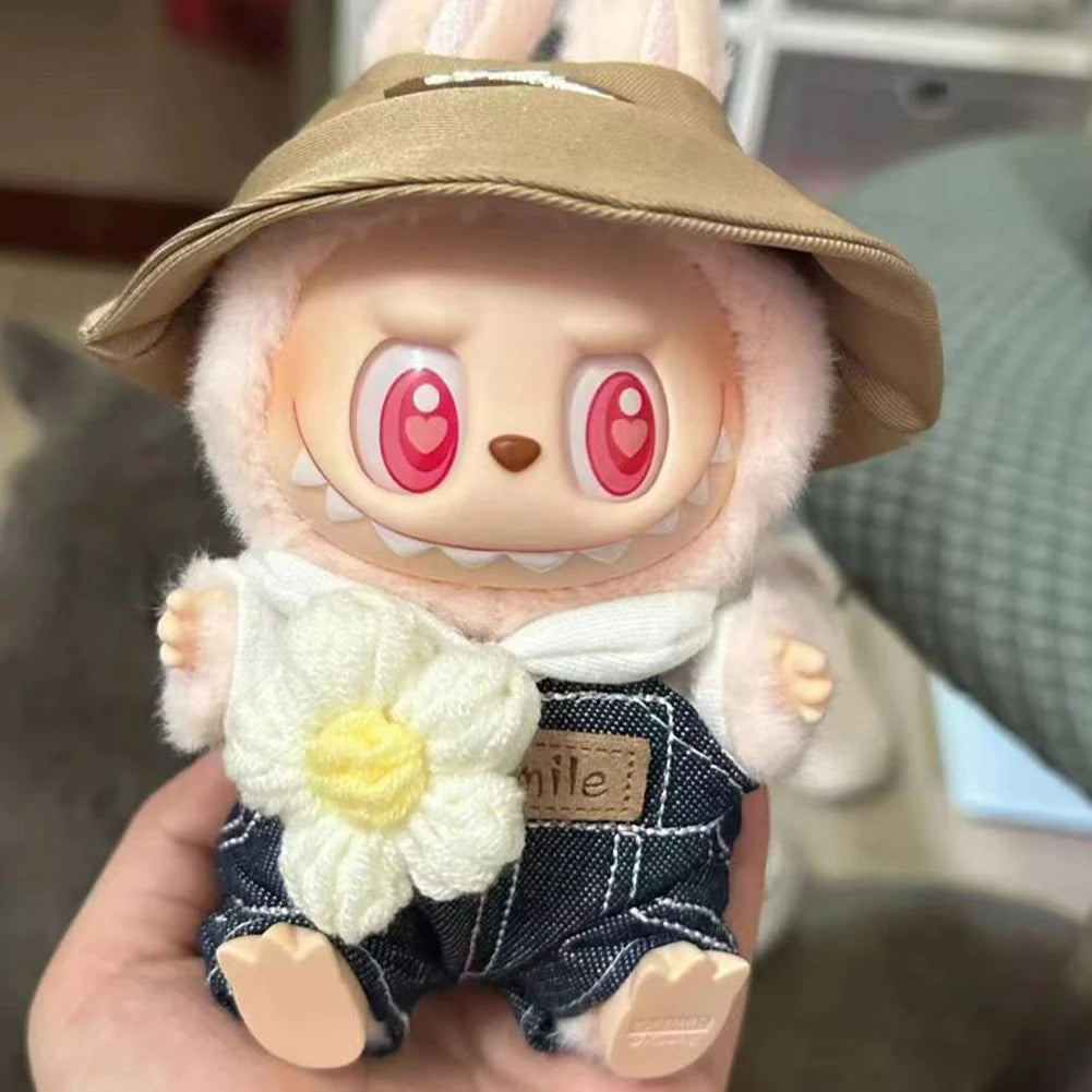 Mini Labubu Clothes Plush Doll Clothes Kawaii Doll Clothes Plush Doll Changing Clothes Dolll Clothes Suit Dolls Accessories Gift