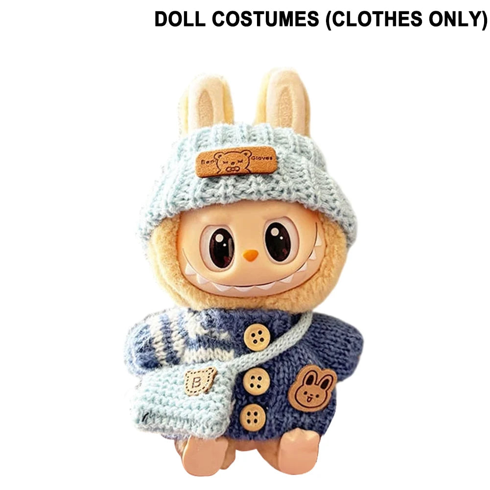 Labubu Plush Doll Clothes Plush Doll Changing Clothes Dolll Clothes Suit Cartoon Cute Clothes Dolls Accessories Christmas Gift