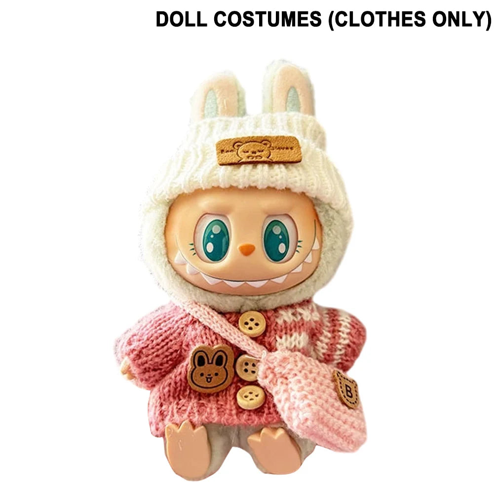 Labubu Plush Doll Clothes Plush Doll Changing Clothes Dolll Clothes Suit Cartoon Cute Clothes Dolls Accessories Christmas Gift