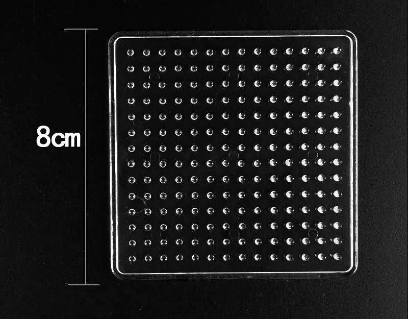 5mm Hama Beads Pegboard Transparent Template Board Pixel Art Puzzle Square tool DIY Figure Material Board Perler Beads