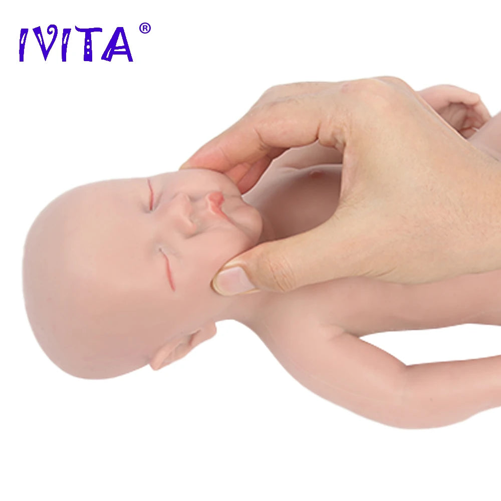 IVITA WB1548 16.92inch 2189g 100% Full Body Silicone Reborn Levi Doll Realistic Soft Baby Dolls with Clothes for Children Toys
