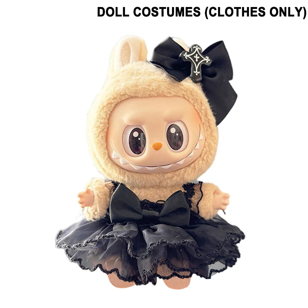 Labubu Plush Doll Clothes Plush Doll Changing Clothes Dolll Clothes Suit Cartoon Cute Clothes Dolls Accessories Christmas Gift