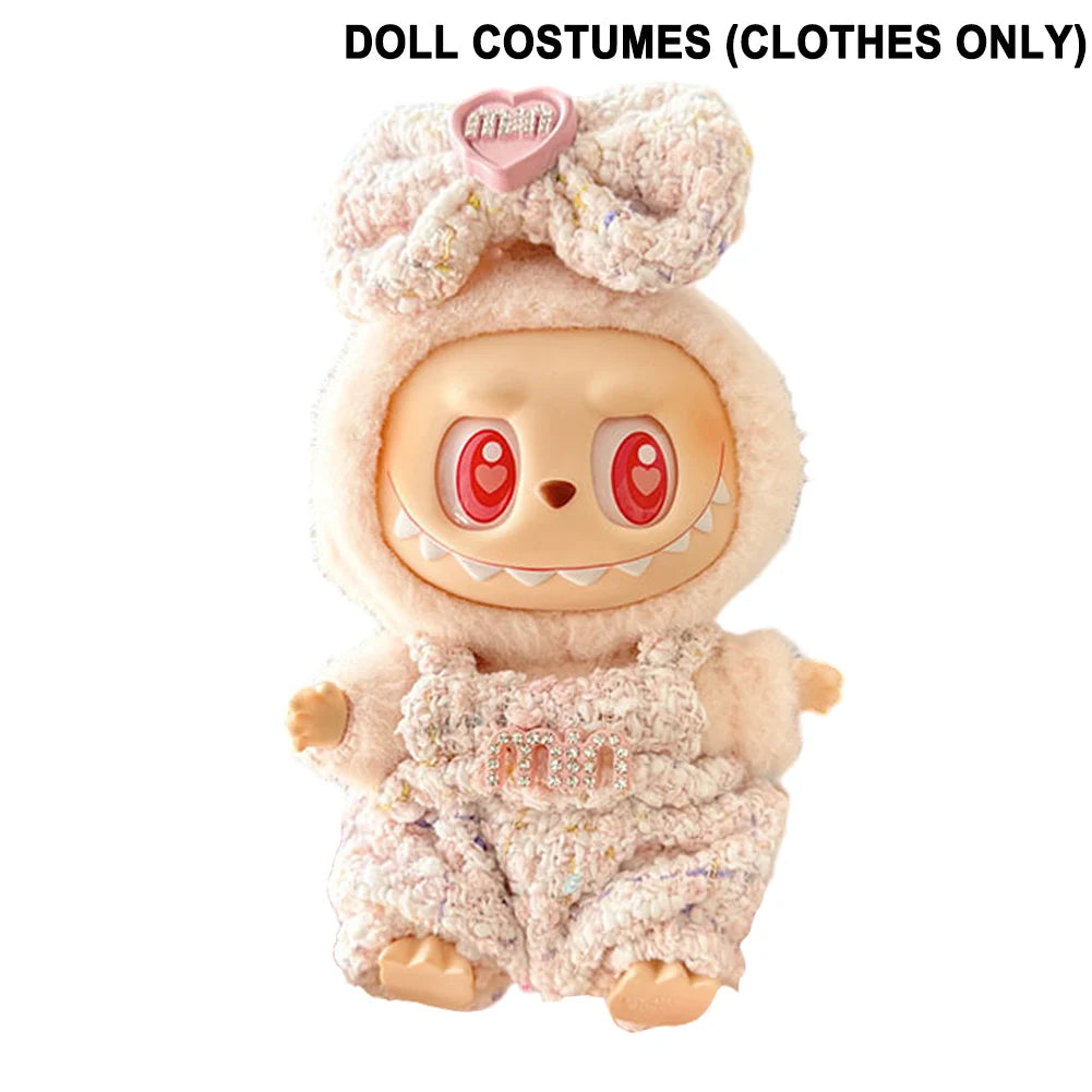 Labubu Plush Doll Clothes Plush Doll Changing Clothes Dolll Clothes Suit Cartoon Cute Clothes Dolls Accessories Christmas Gift