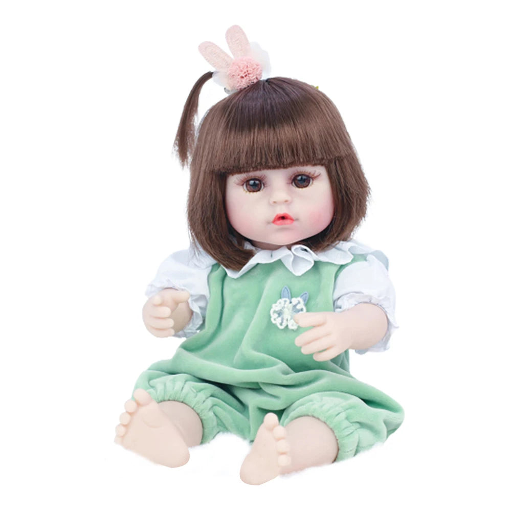 Fashion 55cm Simulation Princess Dolls Toy Mini Cute Purple Dress Baby Series Doll with Golden Curly Hair For Kids Kawaii Dolls