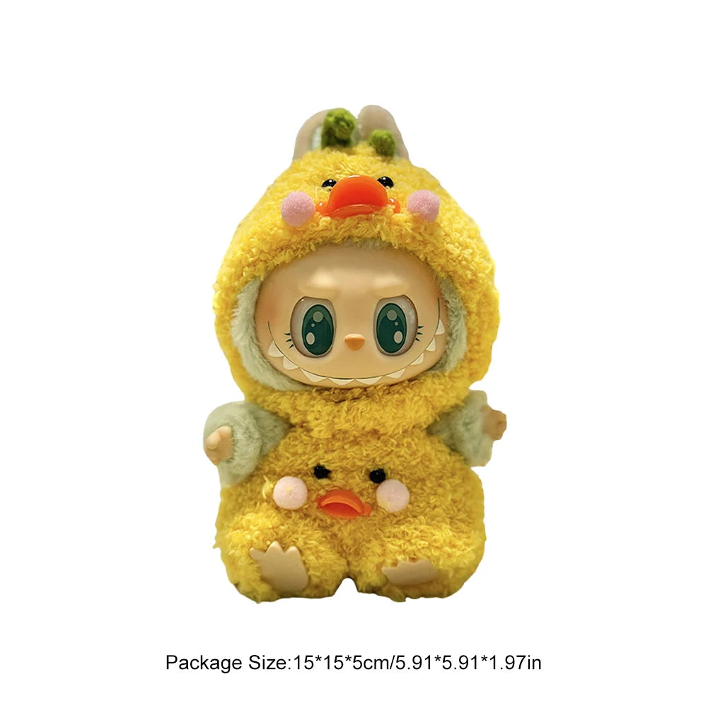 Mini Labubu Clothes Plush Doll Clothes Kawaii Doll Clothes Plush Doll Changing Clothes Dolll Clothes Suit Dolls Accessories Gift
