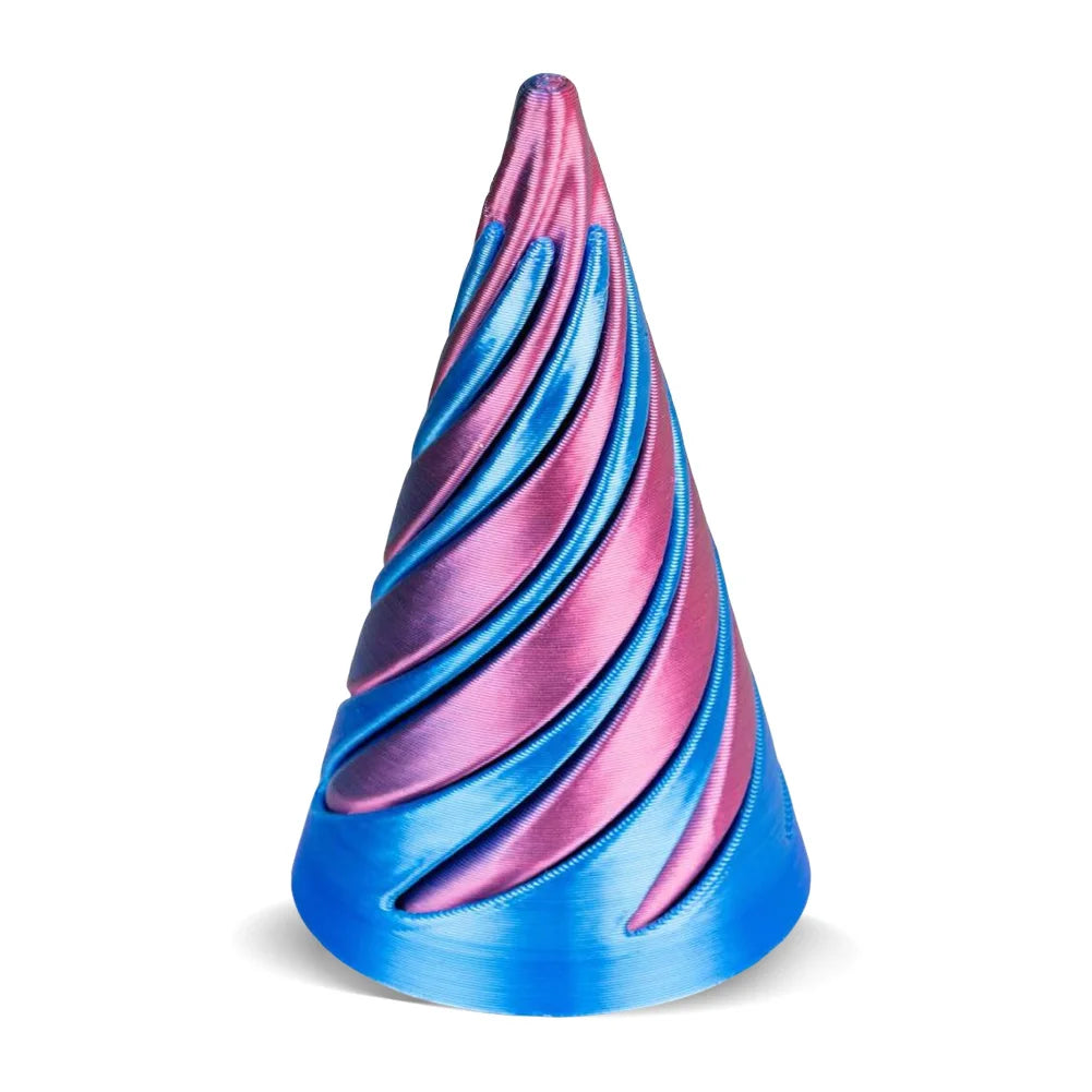 3D Printed Spiral Cone Toy Fidget Toy Impossible Pyramid Passthrough Sculpture Mini Vortex Thread Illusion for Kids and Adults