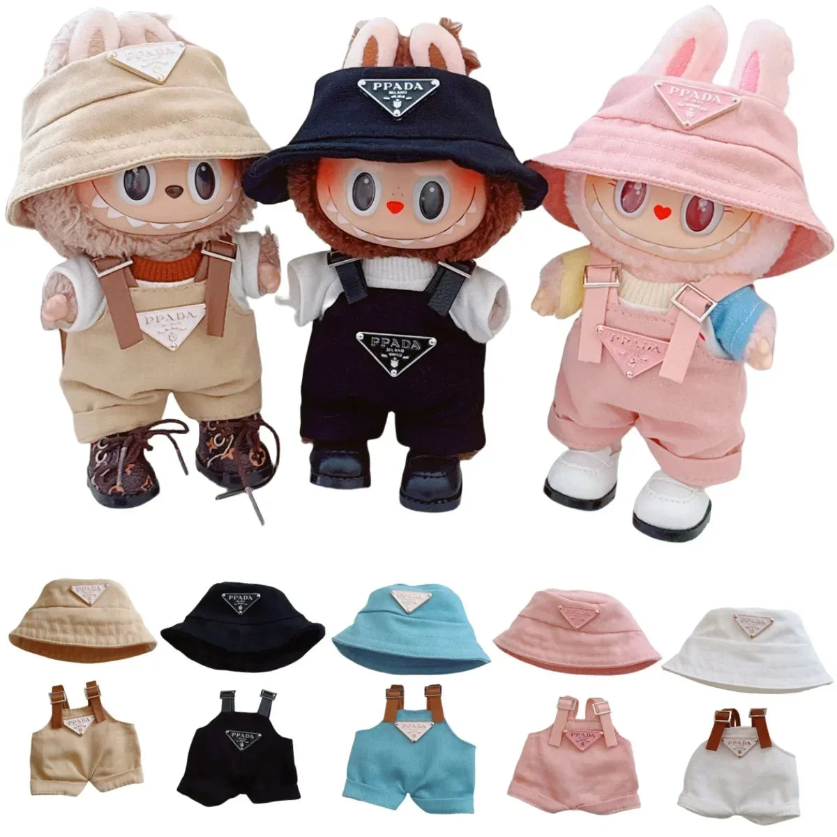 For 17cm Mini Doll Clothes Outfit Clothes Glasses 17cm Labubu II Dolls Clothes Doll Accessories Cultivate Sitting Party Game Toy