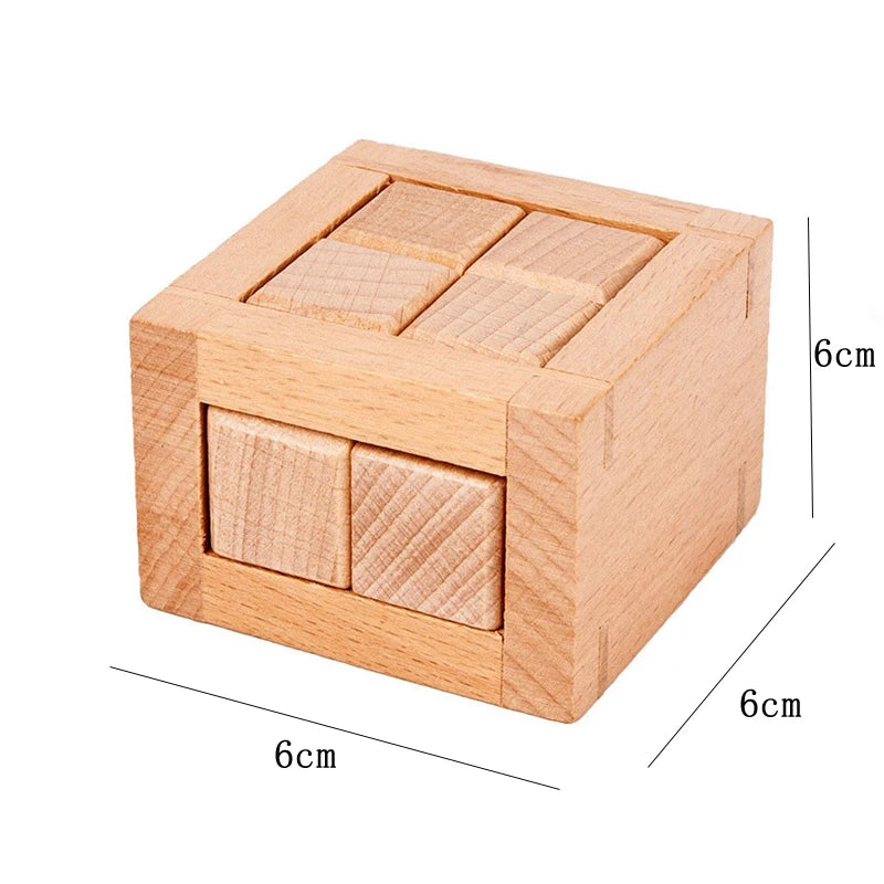 Breakout Puzzle Wood Boxes Difficult 3D Unlock Brain Teasers Adults Kids IQ Challenge Luban Lock Educational Intellectual Toys
